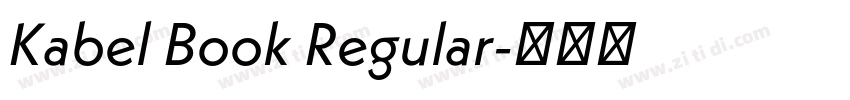 Kabel Book Regular字体转换
